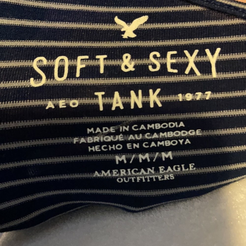 American Eagle One Shoulder Stripped Tank - Picture 4 of 4